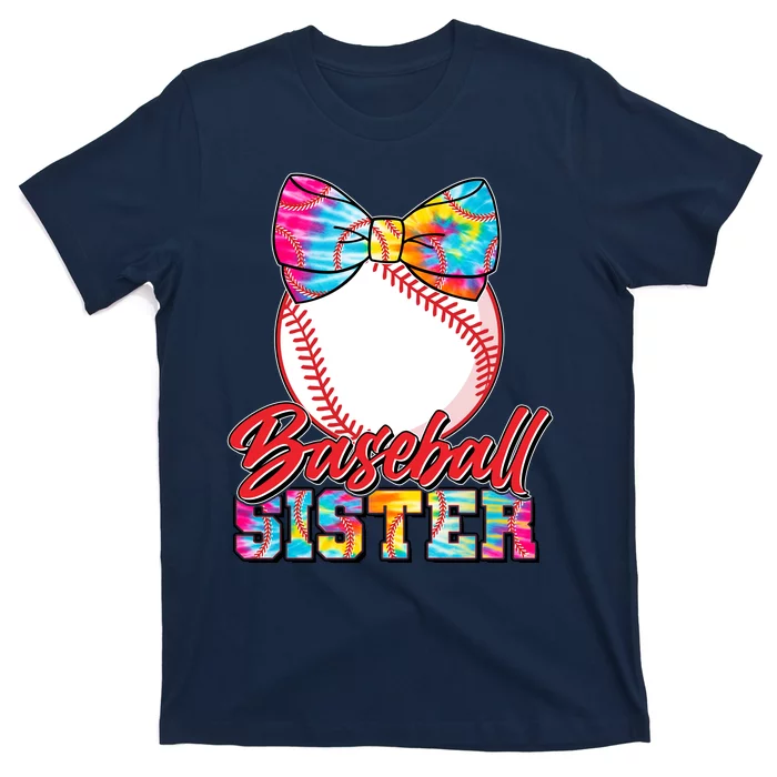 Cute Tie Dye Baseball Sister T-Shirt