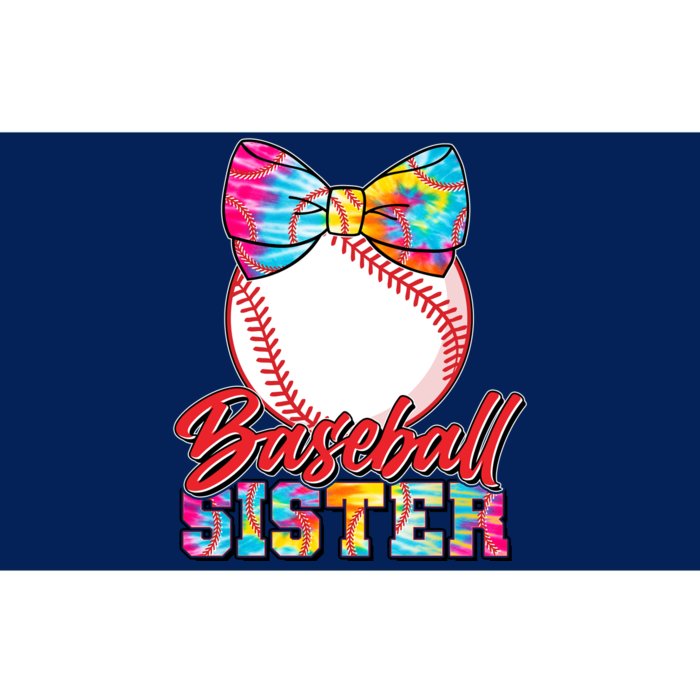 Cute Tie Dye Baseball Sister Bumper Sticker