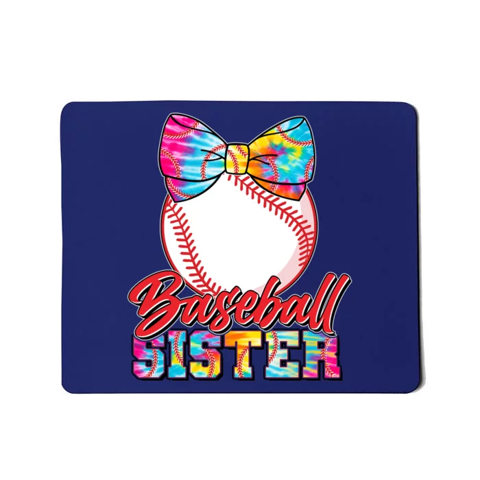 Cute Tie Dye Baseball Sister Mousepad