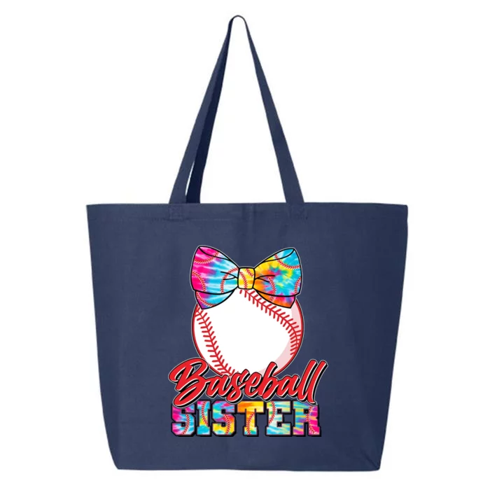 Cute Tie Dye Baseball Sister 25L Jumbo Tote