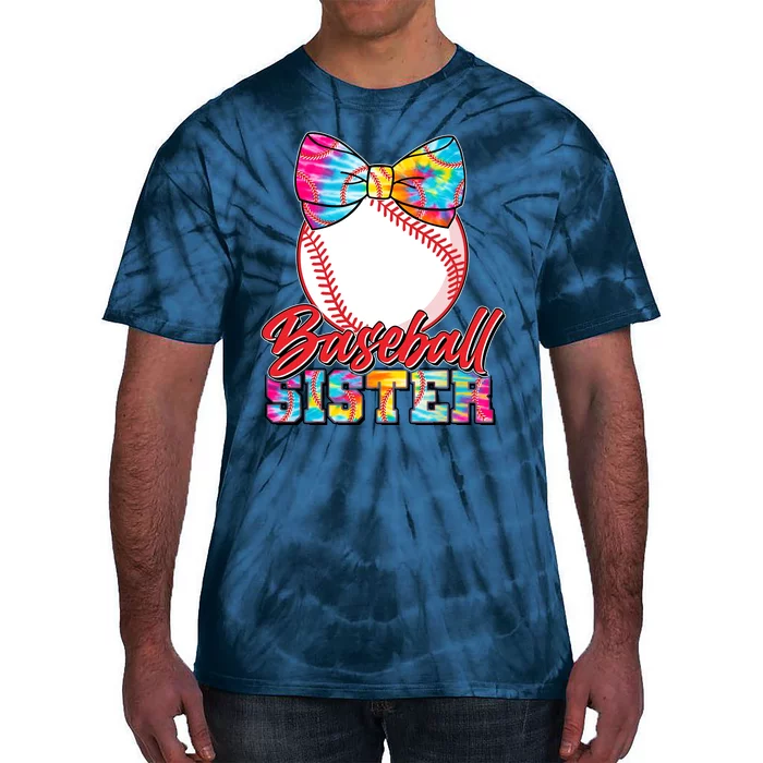 Cute Tie Dye Baseball Sister Tie-Dye T-Shirt