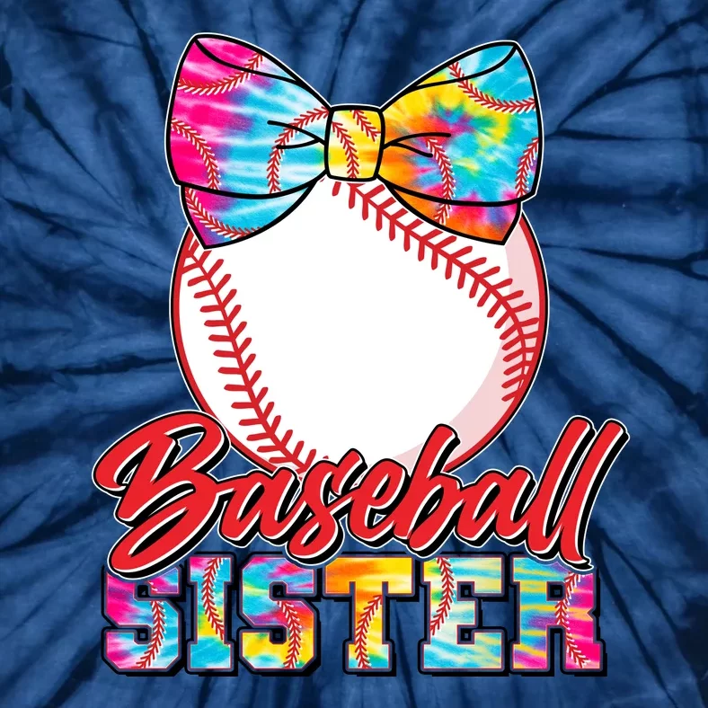 Cute Tie Dye Baseball Sister Tie-Dye T-Shirt