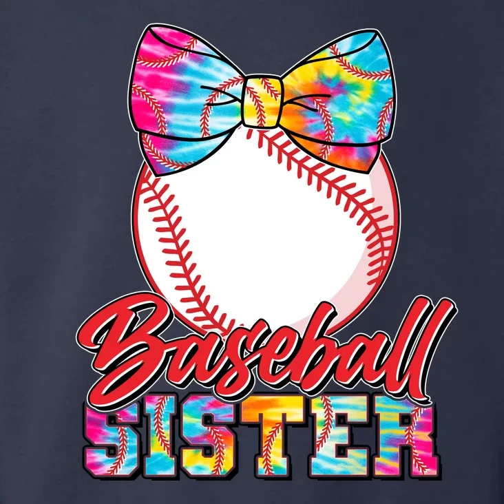 Cute Tie Dye Baseball Sister Toddler Hoodie