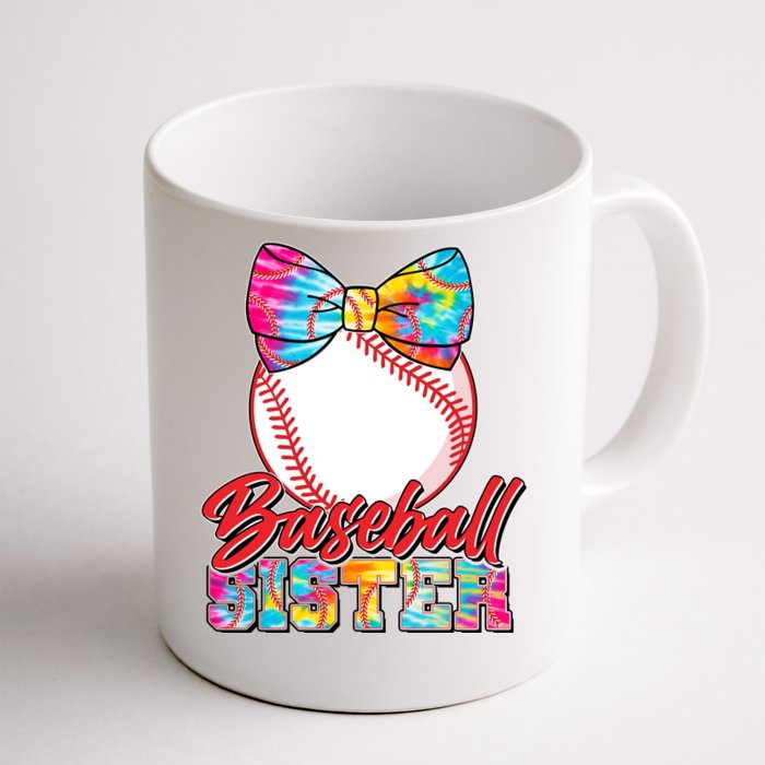 Cute Tie Dye Baseball Sister Front & Back Coffee Mug