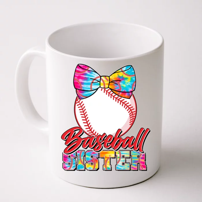 Cute Tie Dye Baseball Sister Front & Back Coffee Mug