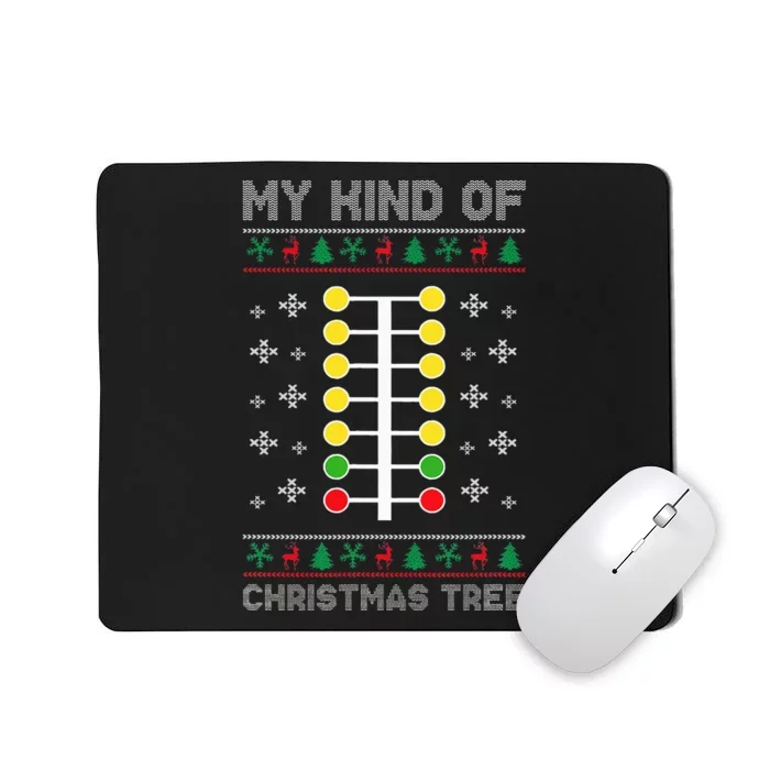 Christmas Tree Drag Racing Xmas Gift Mousepad