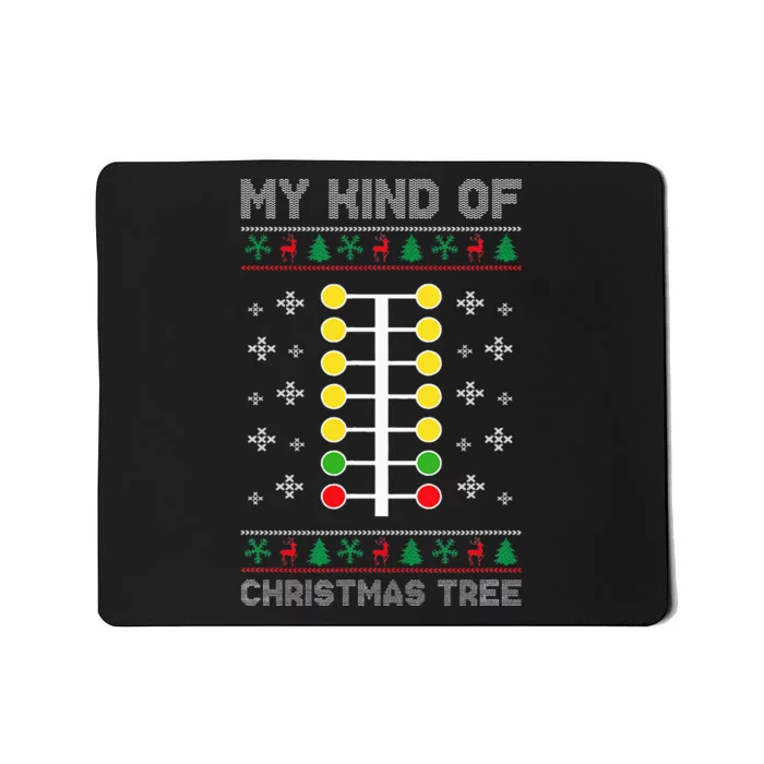 Christmas Tree Drag Racing Xmas Gift Mousepad