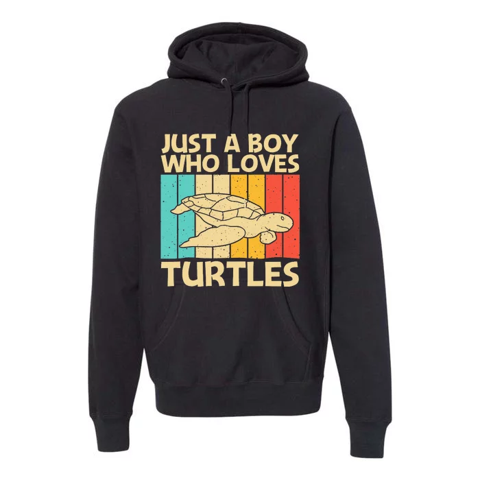 Cool Turtle Design For Sea Turtle Aquatic Animal Premium Hoodie