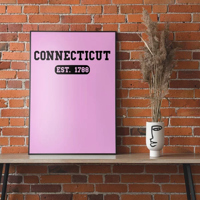 Connecticut Throwback Design Classic Poster