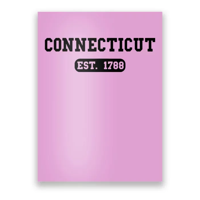 Connecticut Throwback Design Classic Poster