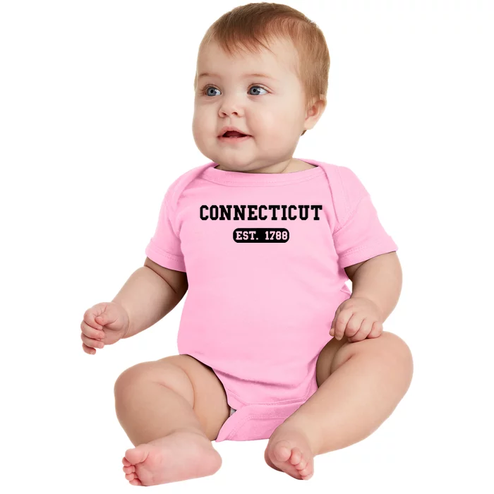 Connecticut Throwback Design Classic Baby Bodysuit