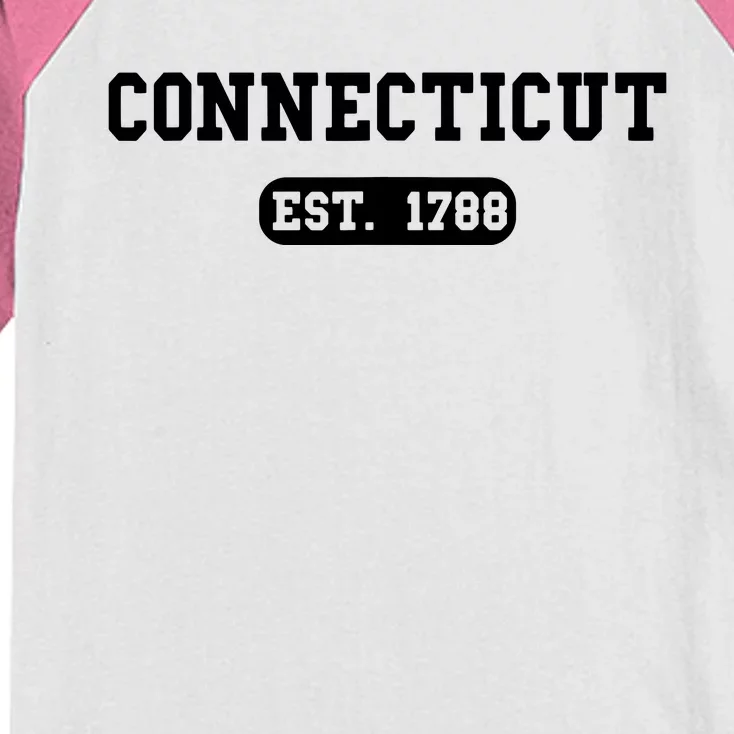 Connecticut Throwback Design Classic Kids Colorblock Raglan Jersey