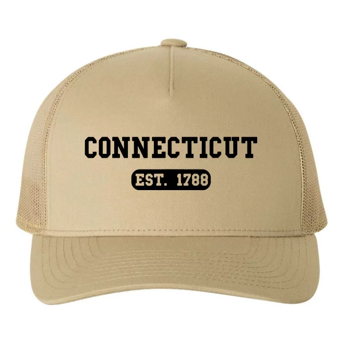 Connecticut Throwback Design Classic Yupoong Adult 5-Panel Trucker Hat