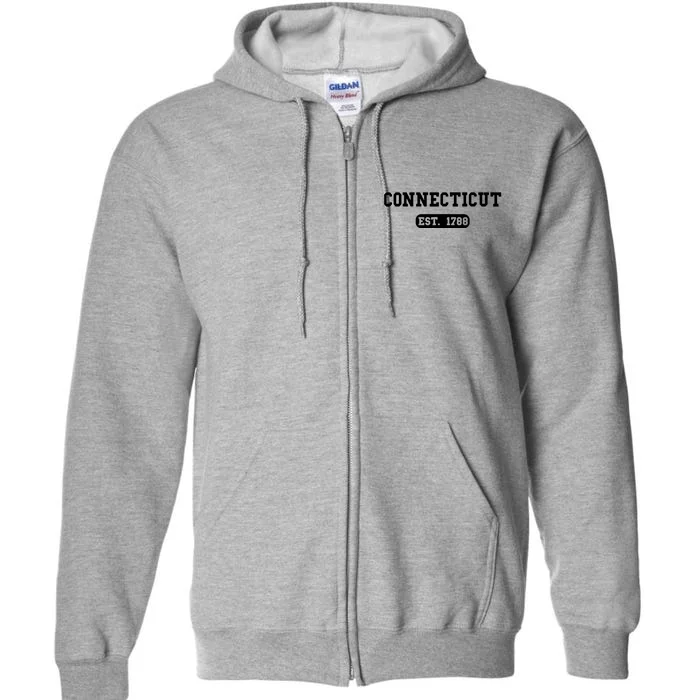 Connecticut Throwback Design Classic Full Zip Hoodie