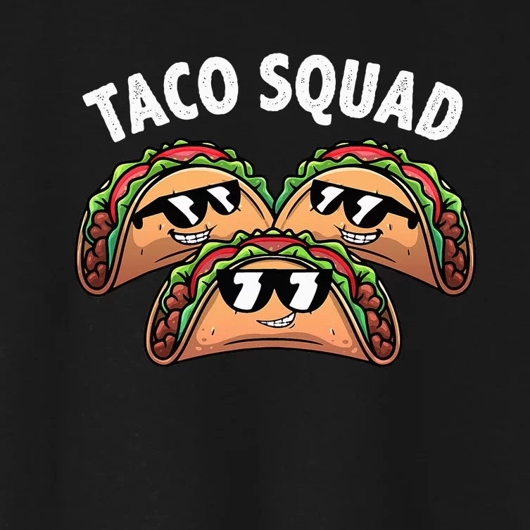 Cool Taco Design Taco Mexican Dish Lovers Women's Crop Top Tee