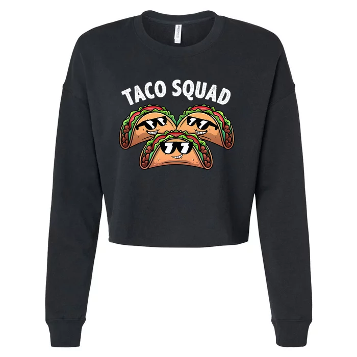 Cool Taco Design Taco Mexican Dish Lovers Cropped Pullover Crew