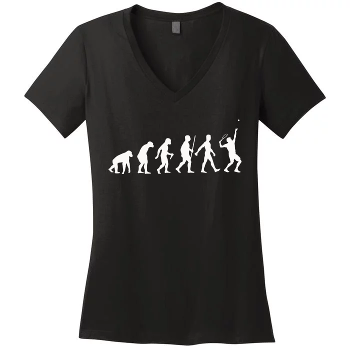 Cool Tennis Design Tennis Player Racket Sport Women's V-Neck T-Shirt