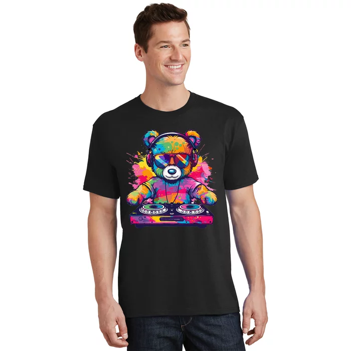 Cartoon Teddy Dj T-Shirt