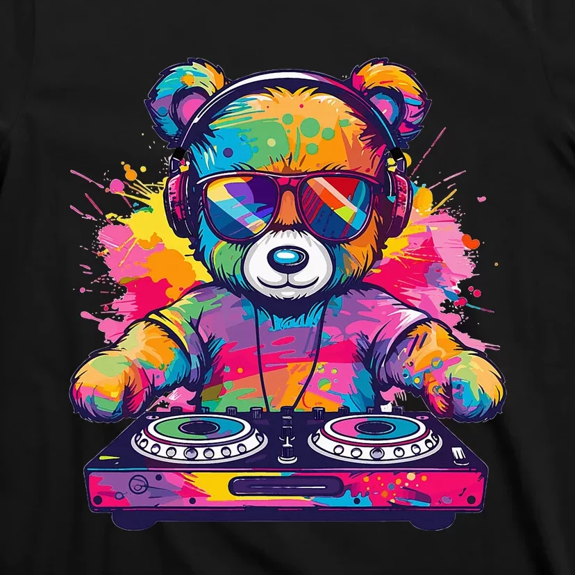 Cartoon Teddy Dj T-Shirt