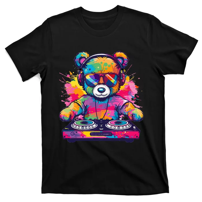 Cartoon Teddy Dj T-Shirt