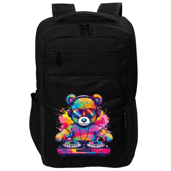 Cartoon Teddy Dj Impact Tech Backpack