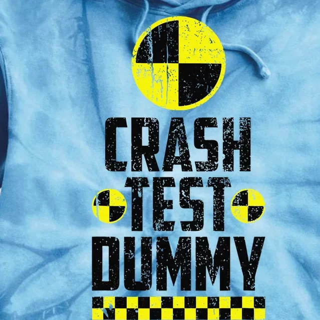 Crash Test Dummy Last Minute Costume Funny Halloween Tie Dye Hoodie