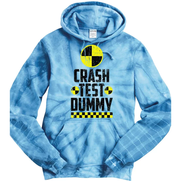 Crash Test Dummy Last Minute Costume Funny Halloween Tie Dye Hoodie