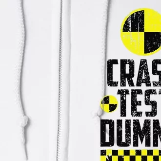 Crash Test Dummy Last Minute Costume Funny Halloween Full Zip Hoodie