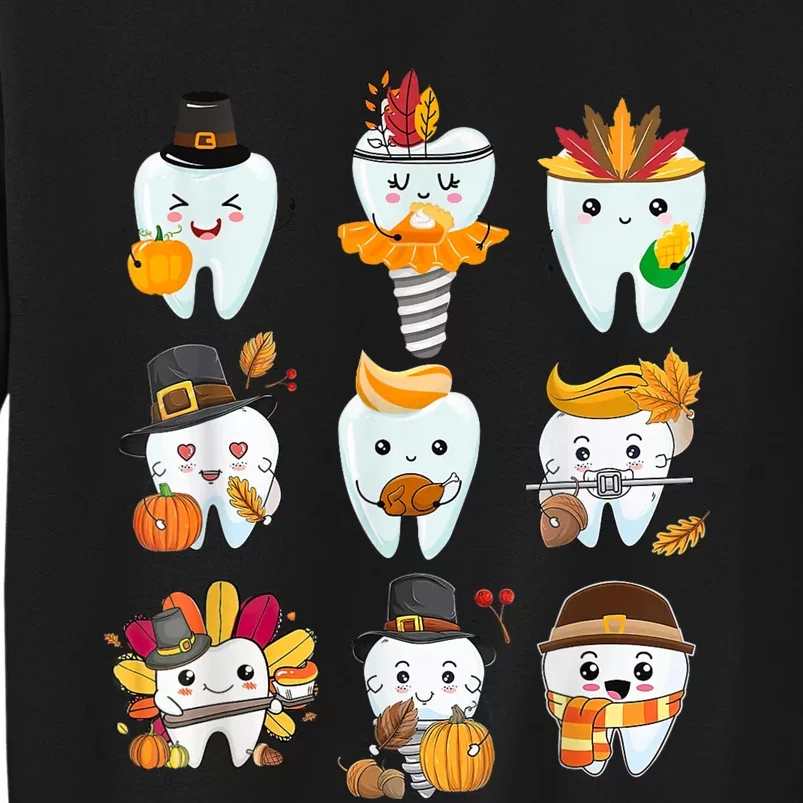 Cute Teeth Dental Squad Dental Assistant Thanksgiving Sweatshirt