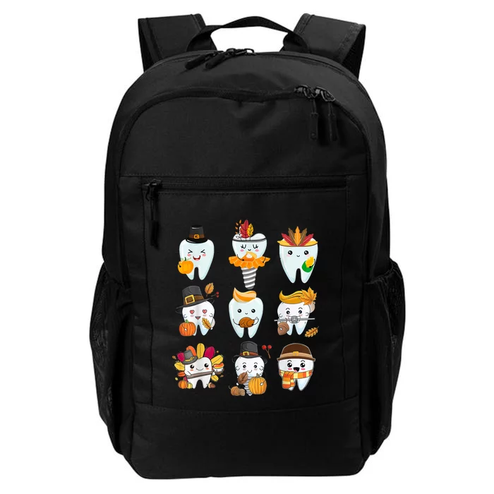 Cute Teeth Dental Squad Dental Assistant Thanksgiving Daily Commute Backpack