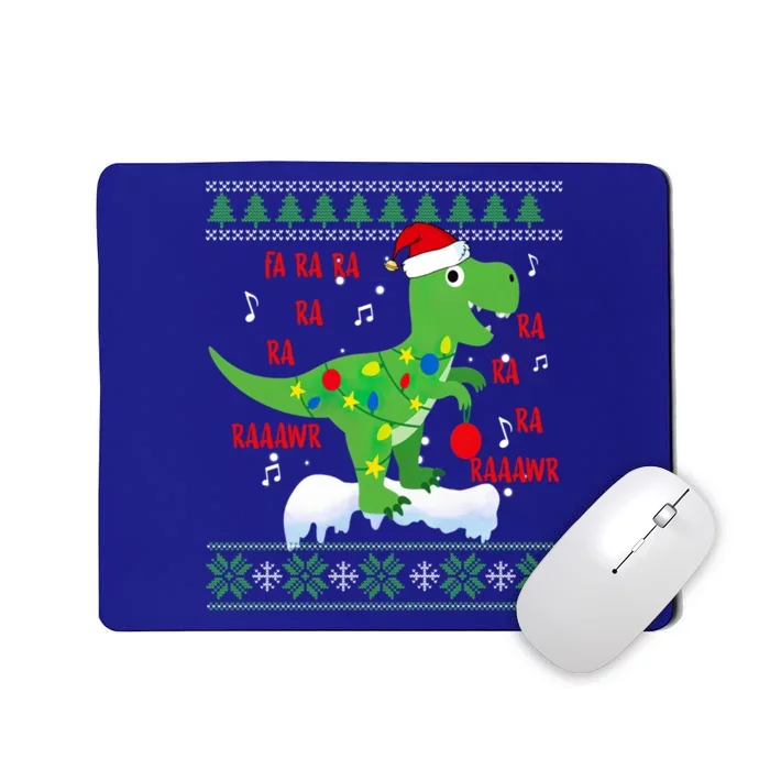 Christmas Tree Dinosaur Fa Ra Ra Rawr Rawr Trex Xmas Pajama Gift Mousepad