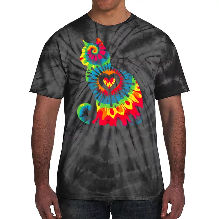 Cat Tie Dye Colorful Pet Mom Dad Lover Meow Tie-Dye T-Shirt