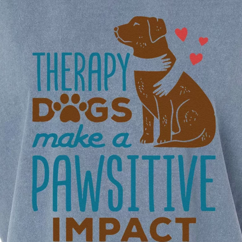 Cute Therapy Dogs Make A Pawsitive Impact Therapy Dog Team Garment-Dyed Women's Muscle Tee