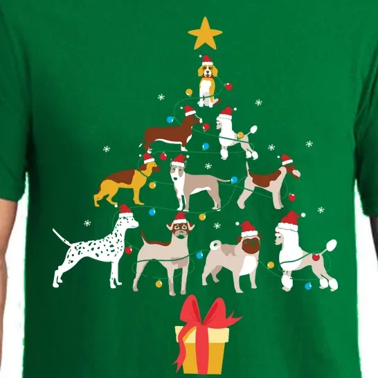 Christmas Tree Dogs Xmas Pet Dog Lover Navidad Santa Gift Pajama Set