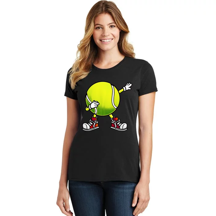 Cute Tennis Design Tennis Player Racket Sport Women's T-Shirt