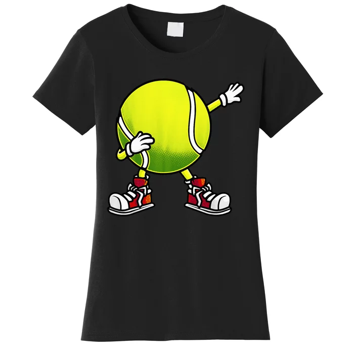 Cute Tennis Design Tennis Player Racket Sport Women's T-Shirt