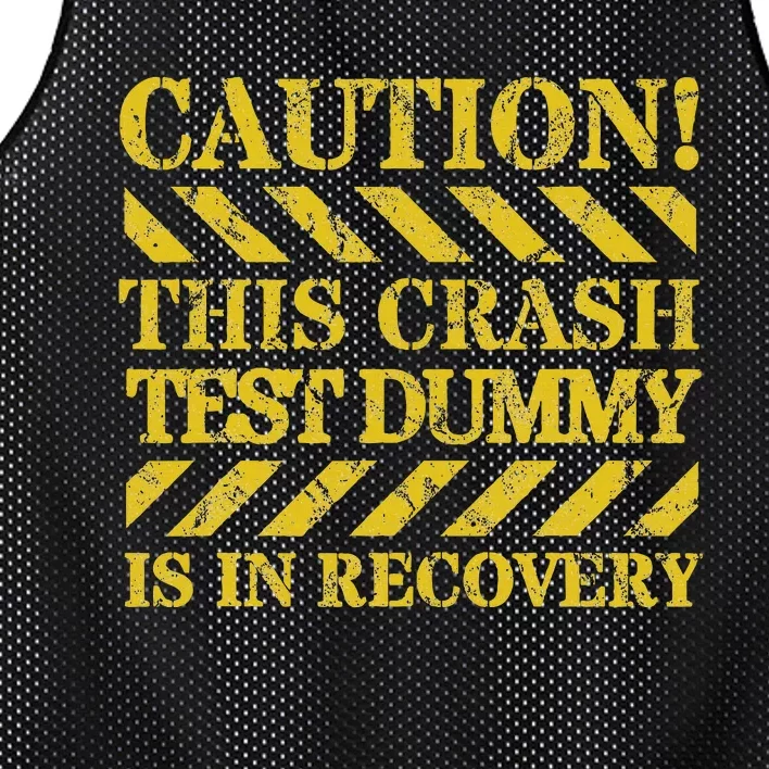 Crash Test Dummy In Recovery Funny Injury And Injured Mesh Reversible Basketball Jersey Tank