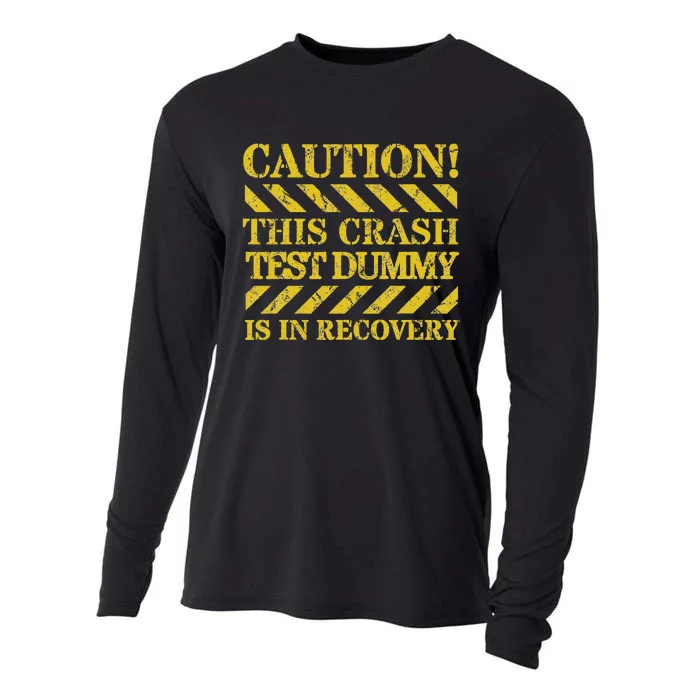 Crash Test Dummy In Recovery Funny Injury And Injured Cooling Performance Long Sleeve Crew