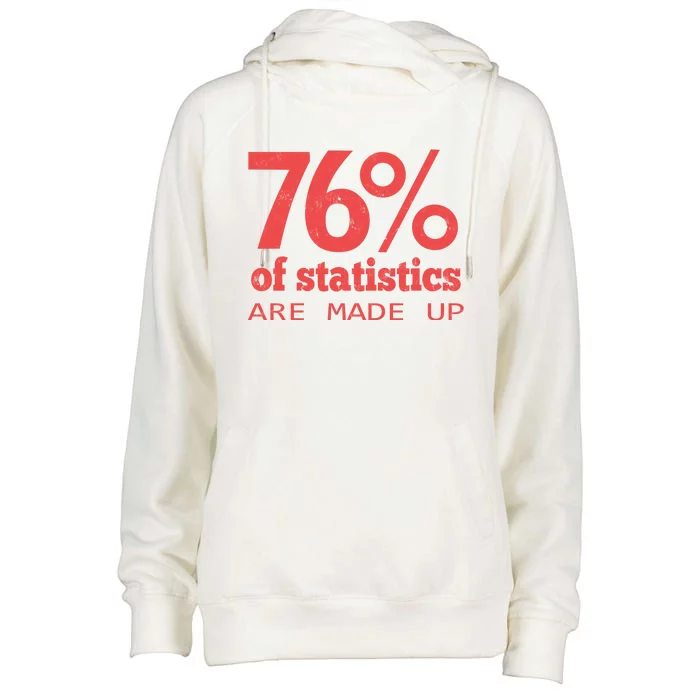 Cool Teksture Design 76% Statistics Patern Womens Funnel Neck Pullover Hood