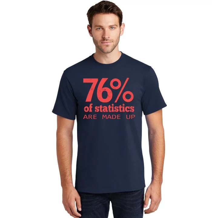 Cool Teksture Design 76% Statistics Patern Tall T-Shirt