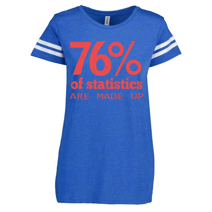 Cool Teksture Design 76% Statistics Patern Enza Ladies Jersey Football T-Shirt