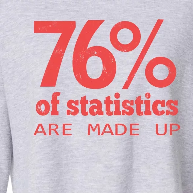 Cool Teksture Design 76% Statistics Patern Cropped Pullover Crew