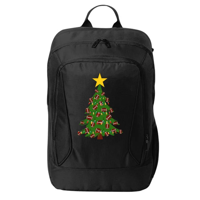 Christmas Tree Decorated With Footballs Christmas Xmas Gift City Backpack