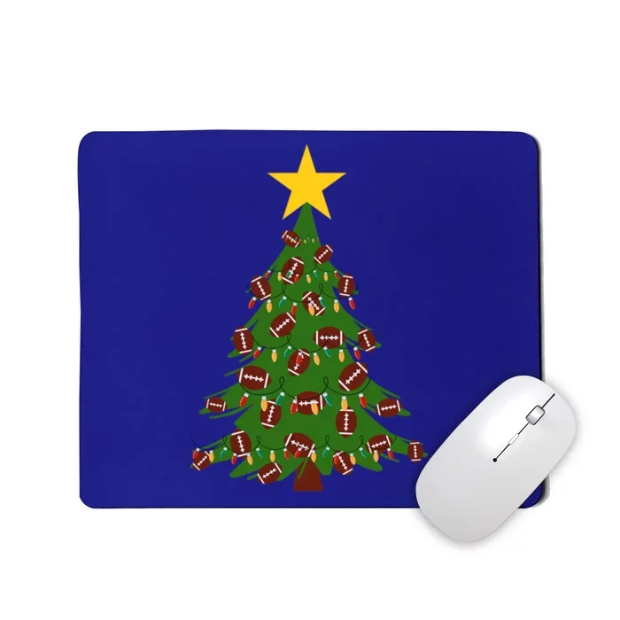 Christmas Tree Decorated With Footballs Christmas Xmas Gift Mousepad