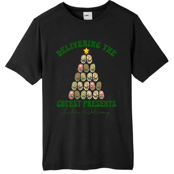 Christmas Tree Delivering The Cutest Presents L D Nurse ChromaSoft Performance T-Shirt