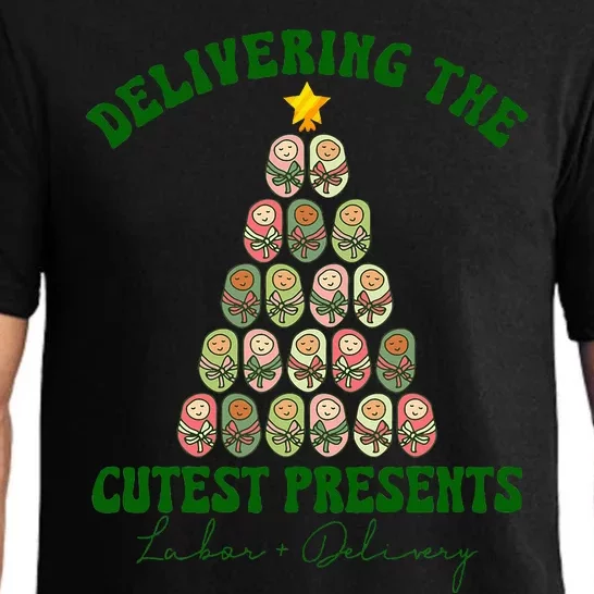 Christmas Tree Delivering The Cutest Presents L D Nurse Pajama Set