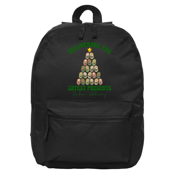 Christmas Tree Delivering The Cutest Presents L D Nurse 16 in Basic Backpack