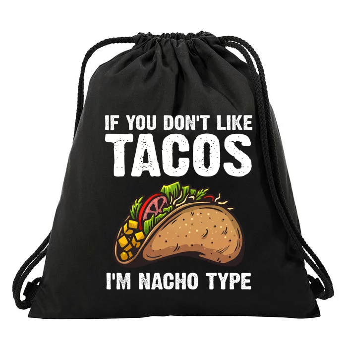 Cute Taco Design Mexican Food Taco Lover Drawstring Bag