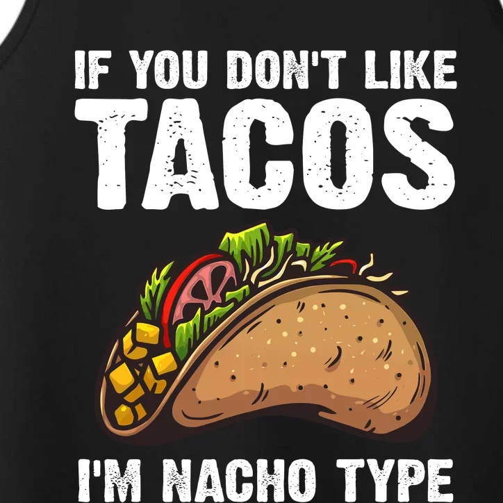 Cute Taco Design Mexican Food Taco Lover Performance Tank