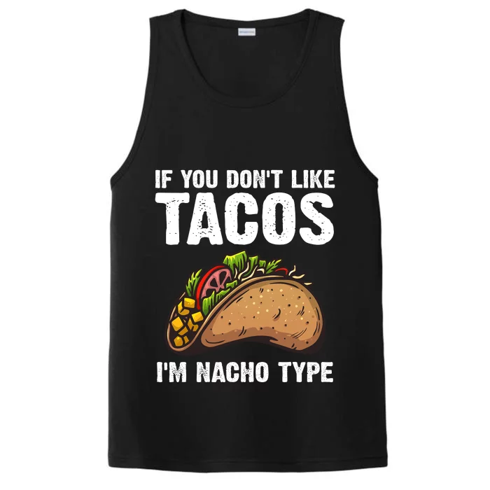 Cute Taco Design Mexican Food Taco Lover Performance Tank